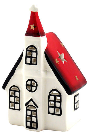 Light house "Muenster", red roof, 12.5 cm