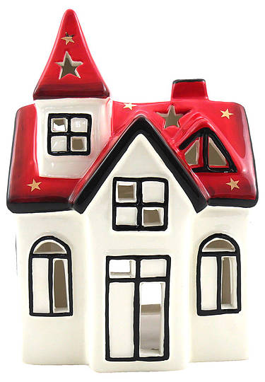 Light house "Meissen", red roof, 19 cm
