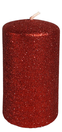 Kerzenzylinder "Glamour", rot