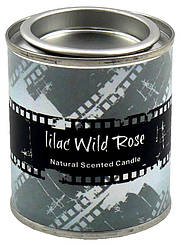 Scented candle "Tea time", lilac wild rose, H: 6cm, D: 5.4cm