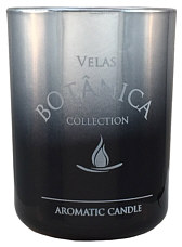 Scented candle "Deluxe" metallic grey, white tea & ginger