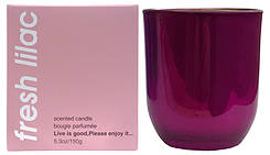 Scented candle "Rainbow" metallic, fresh lilac