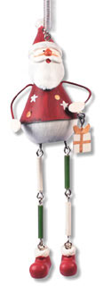 Schwingfigur Weihnachtsmann aus Metall
