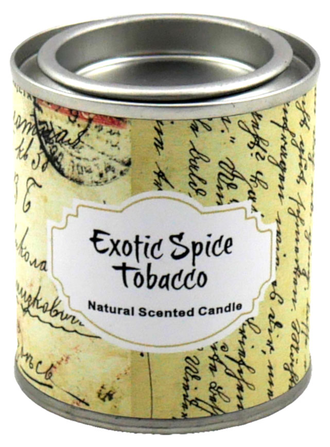 Aromakerze "Tea time", exotic spice & tobacco, H: 6cm, D: 5.4cm, 