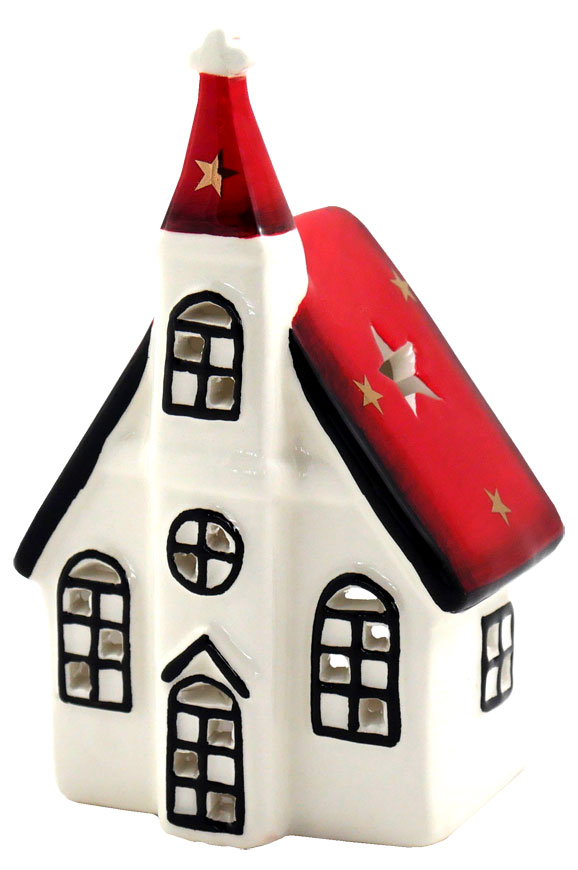 Light house "Muenster", red roof, 12.5 cm, 