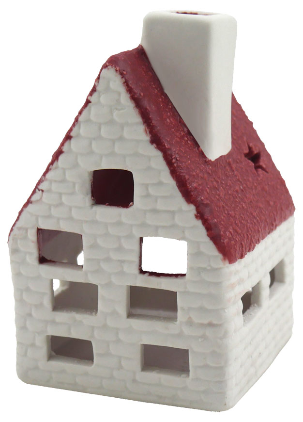 Räucherhaus "Hoorn", rot, 9,5 cm, 