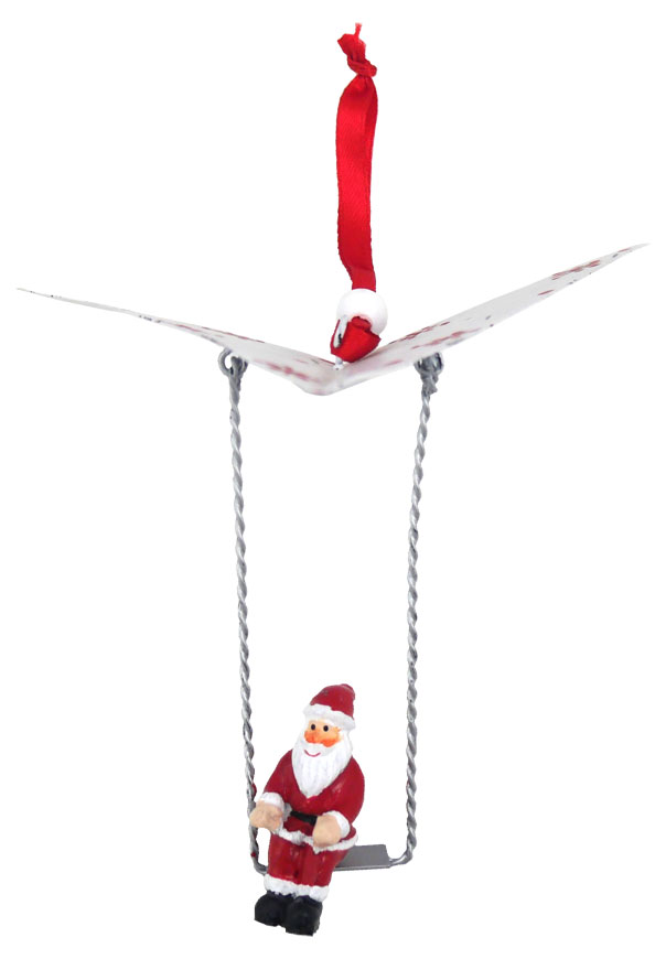 Father Christmas with paraglider, 13cm, 